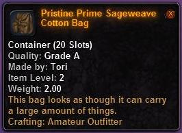Pristine Prime Sageweave Cotton Bag
